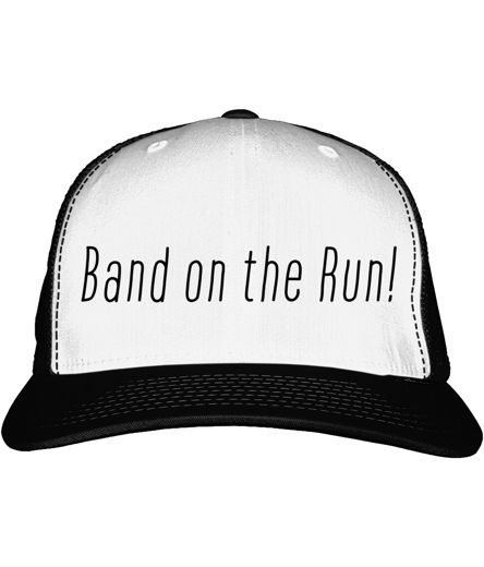 Black and white cap with logo