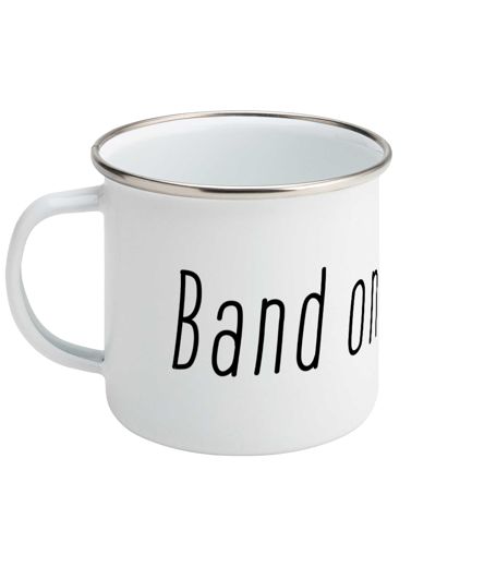 Enamel mug with logo